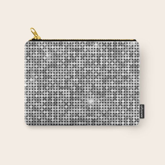 Shiny Disco Ball Silver Carry All Pouch Gallery Image 1