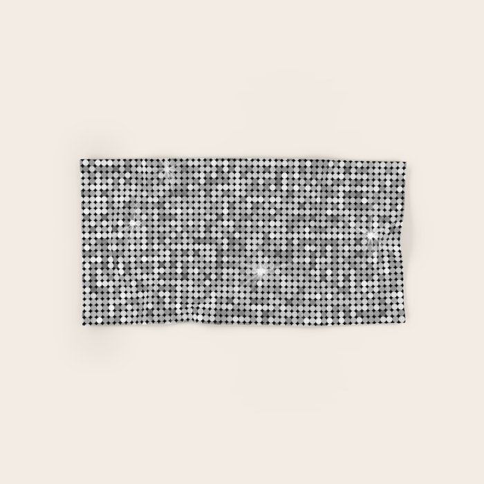 Shiny Disco Ball Silver Bath Towel Gallery Image 1