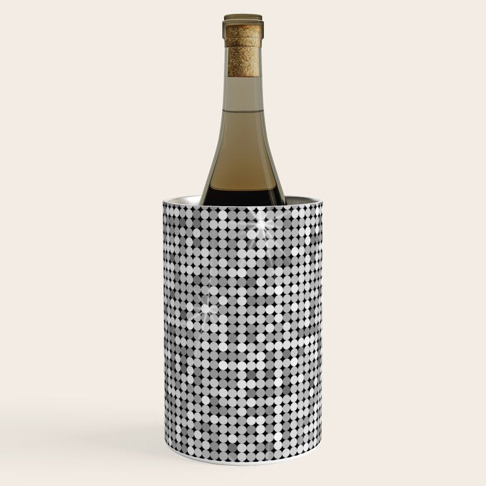 Shiny Disco Ball Silver Wine Chiller Gallery Image 2