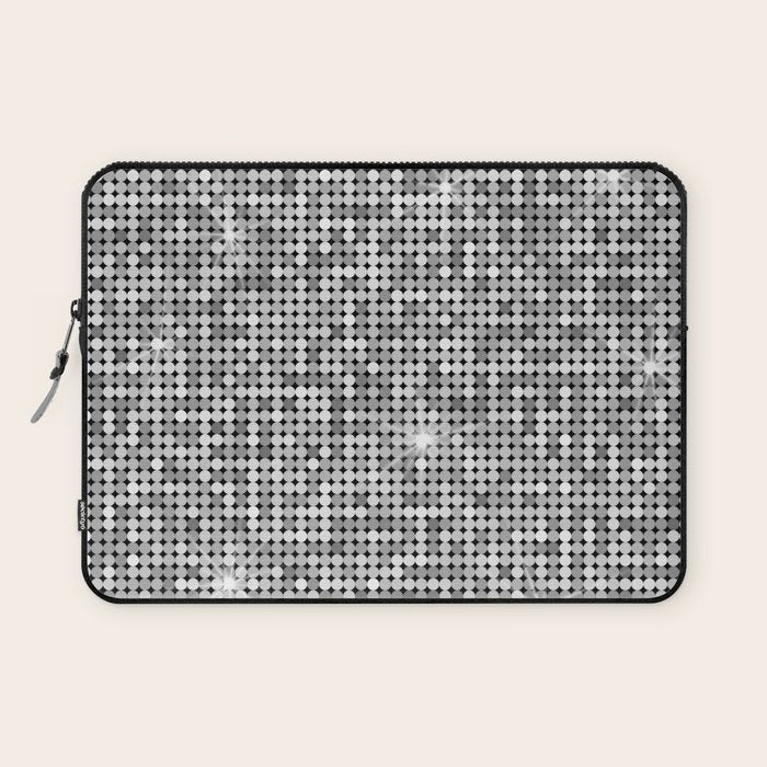 Shiny Disco Ball Silver Laptop Sleeve Gallery Image 1