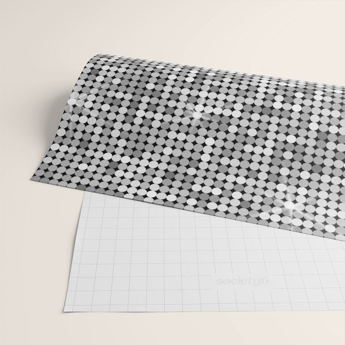 Shiny Disco Ball Silver Wrapping Paper Gallery Image 2
