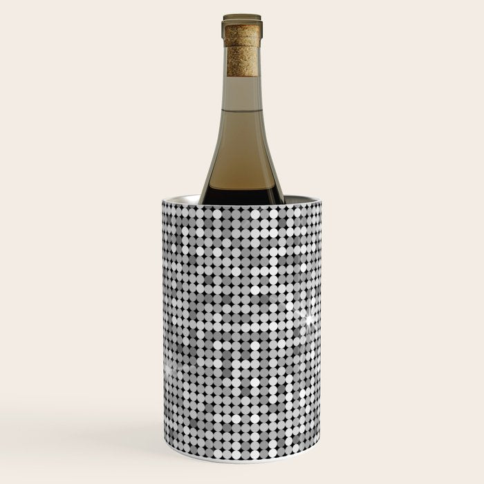 Shiny Disco Ball Silver Wine Chiller Gallery Image 3