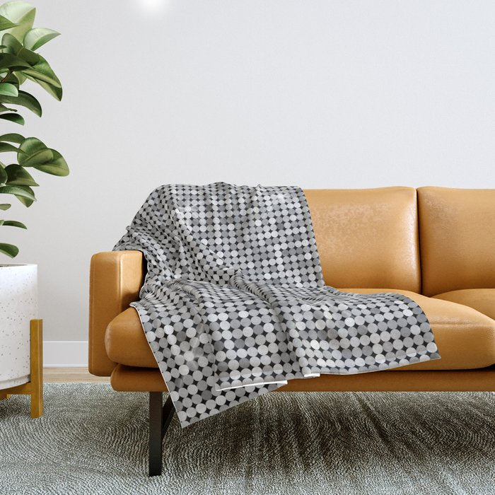 Shiny Disco Ball Silver Throw Blanket Gallery Image 1