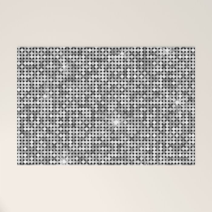 Shiny Disco Ball Silver Welcome Mat Gallery Image 1