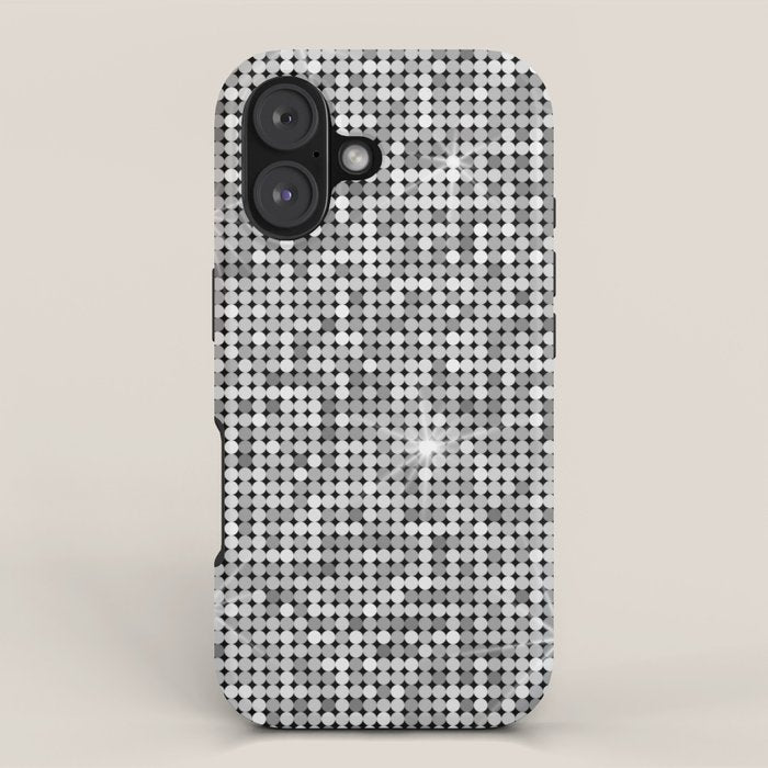 Shiny Disco Ball Silver iPhone Case Gallery Image 1