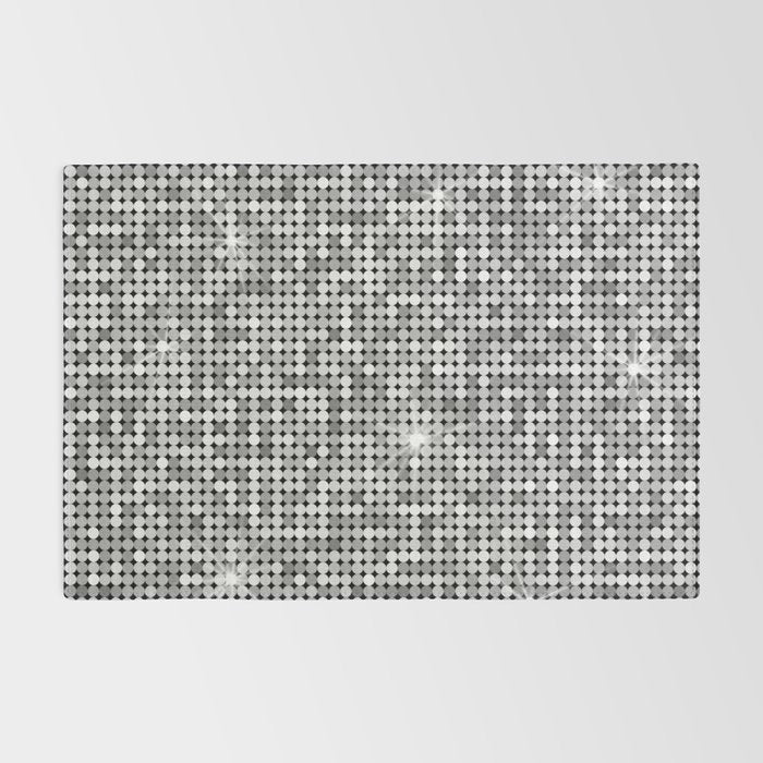 Shiny Disco Ball Silver Rug Gallery Image 2
