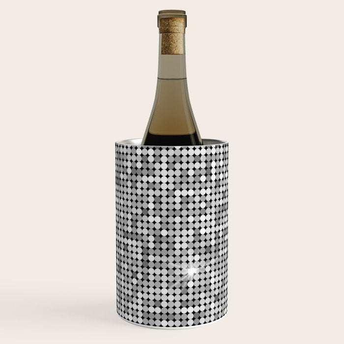 Shiny Disco Ball Silver Wine Chiller Gallery Image 1