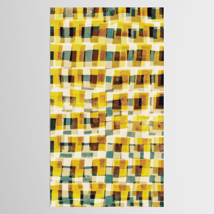 Abstract Linocut Pattern #10 Tablecloth Gallery Image 2