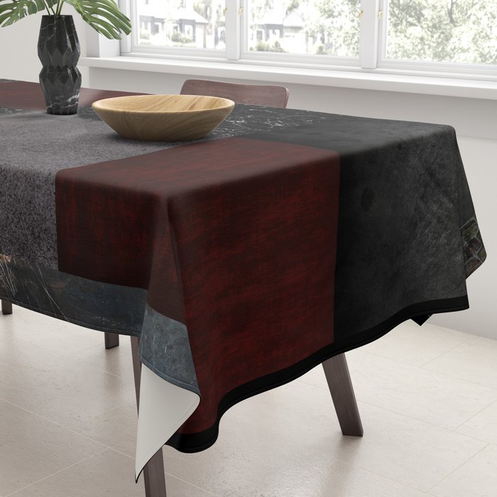 Patchwork (Burgundy and Black) Tablecloth Gallery Image 3