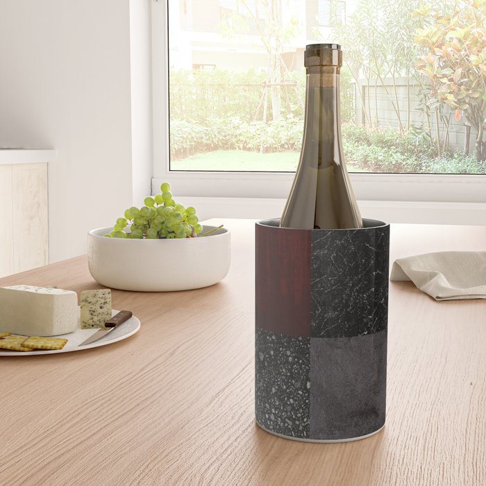Patchwork (Burgundy and Black) Wine Chiller Gallery Image 4