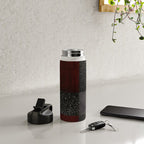 Patchwork (Burgundy and Black) Water Bottle Gallery Image 4