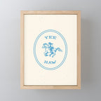 Yee Haw in Blue Mini Art Print Gallery Image 1