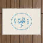 Yee Haw in Blue Outdoor Rug Gallery Image 1