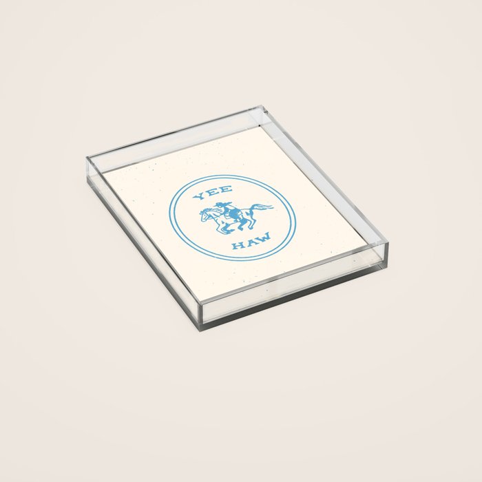 Yee Haw in Blue Acrylic Tray Gallery Image 2
