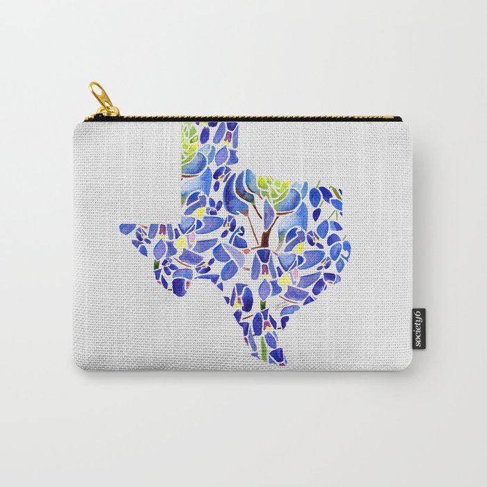 Texas State Bluebonnets Carry All Pouch Gallery Image 1