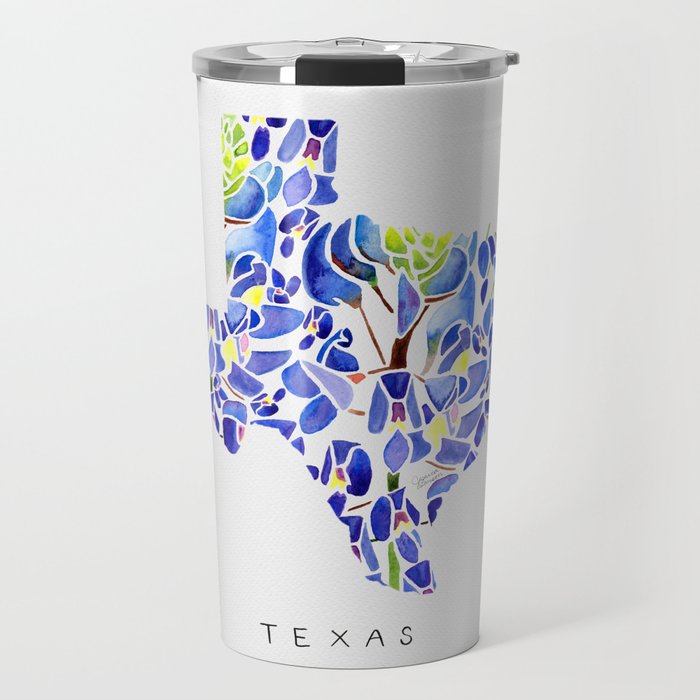 Texas State Bluebonnets Travel Mug Gallery Image 1