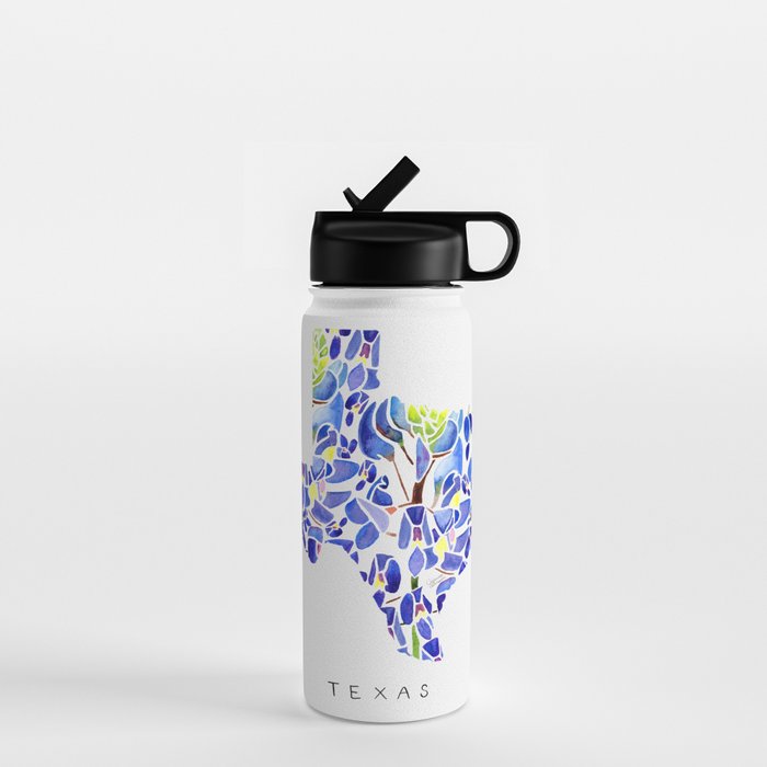 Texas State Bluebonnets Water Bottle Gallery Image 1