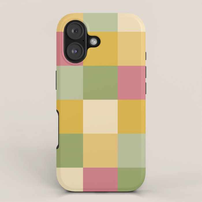 Bold Vintage Checks Pattern - Large XIX iPhone Case Gallery Image 1
