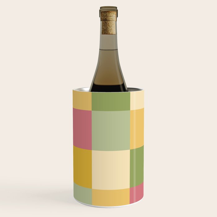 Bold Vintage Checks Pattern - Large XIX Wine Chiller Gallery Image 3