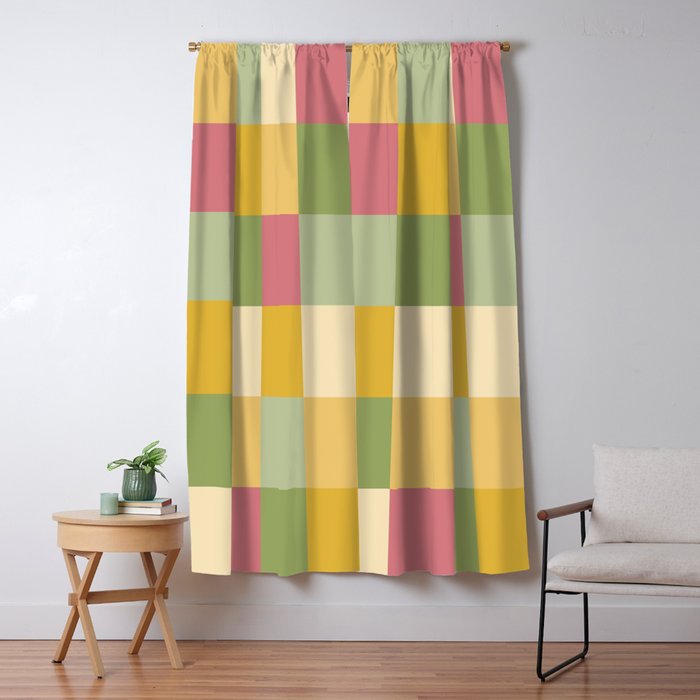 Bold Vintage Checks Pattern - Large XIX Window Curtain Gallery Image 5