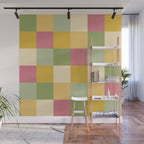 Bold Vintage Checks Pattern - Large XIX Wall Mural Gallery Image 1