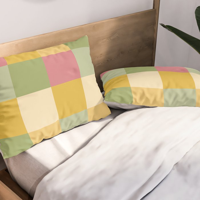 Bold Vintage Checks Pattern - Large XIX Pillow Sham Gallery Image 2