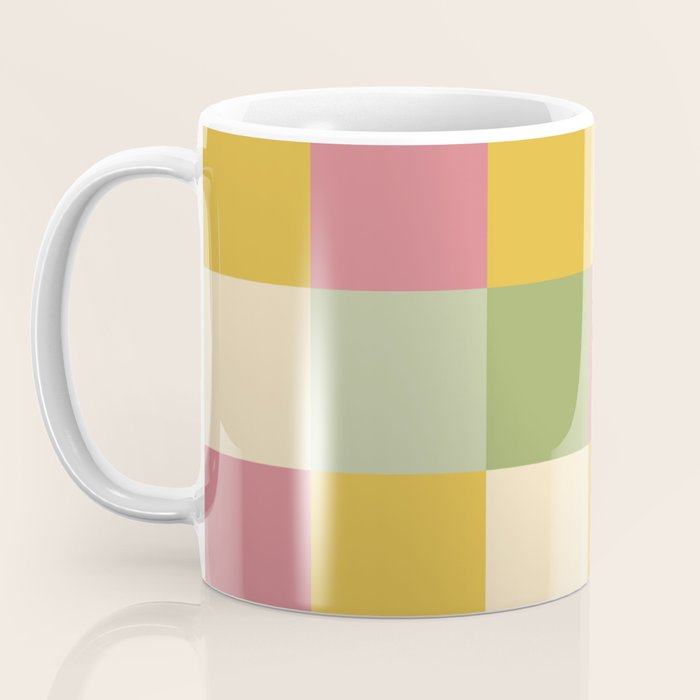 Bold Vintage Checks Pattern - Large XIX Coffee Mug Gallery Image 3