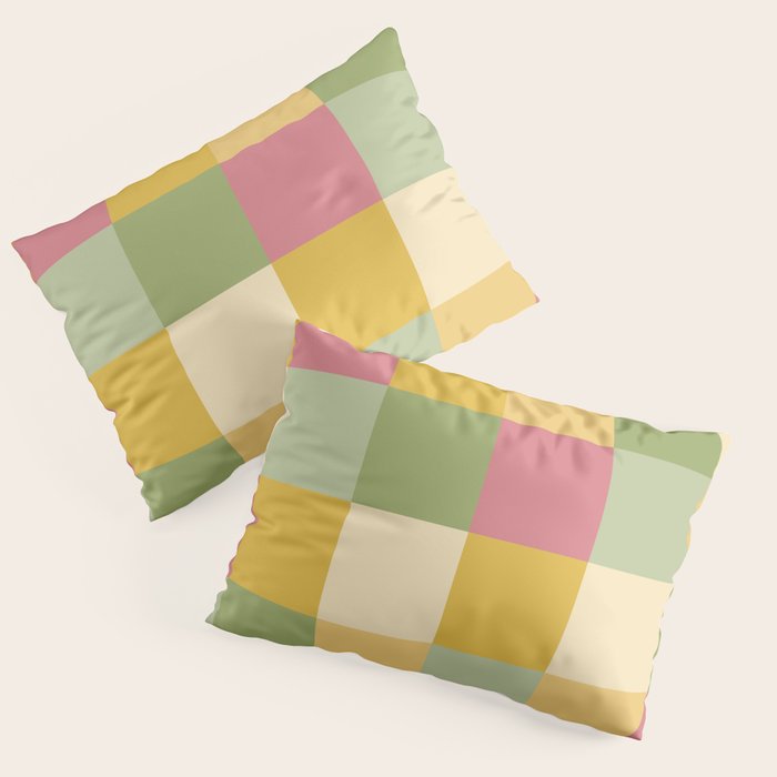 Bold Vintage Checks Pattern - Large XIX Pillow Sham Gallery Image 3