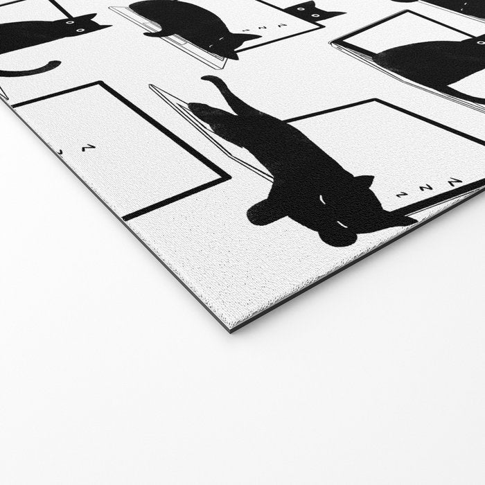 Cats Sitting on Laptops Welcome Mat Gallery Image 2