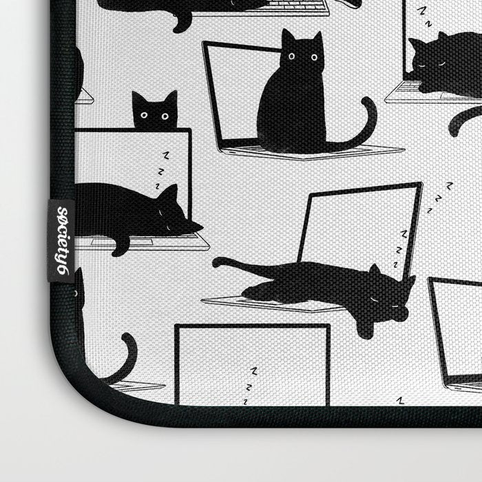 Cats Sitting on Laptops Laptop Sleeve Gallery Image 3