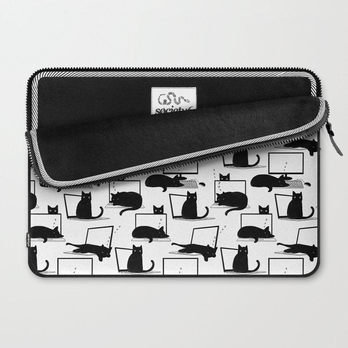 Cats Sitting on Laptops Laptop Sleeve Gallery Image 2