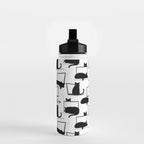 Cats Sitting on Laptops Water Bottle Gallery Image 2