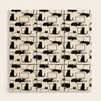 Cats Sitting on Laptops Wood Wall Art Gallery Image 1