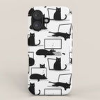 Cats Sitting on Laptops iPhone Case Gallery Image 1