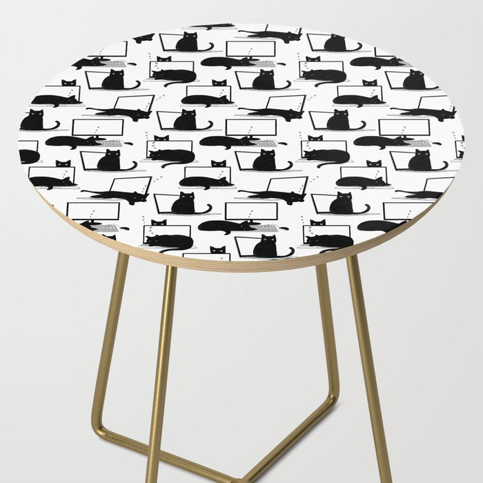 Cats Sitting on Laptops Side Table Gallery Image 2