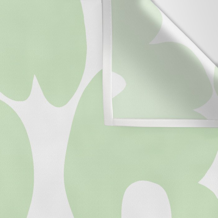 Large Baby Green Retro Flowers White Background #decor #society6 #buyart Wall Tapestry Gallery Image 3