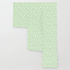 Large Baby Green Retro Flowers White Background #decor #society6 #buyart Wallpaper Gallery Image 3