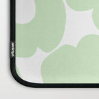 Large Baby Green Retro Flowers White Background #decor #society6 #buyart Laptop Sleeve Gallery Image 3
