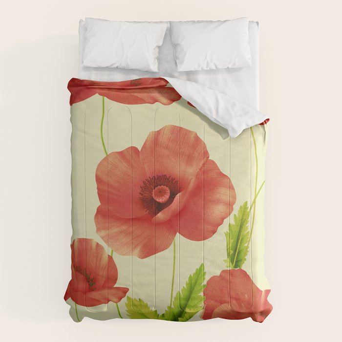 Red Poppies 3 Comforter Gallery Image 6