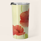 Red Poppies 3 Travel Mug Gallery Image 3