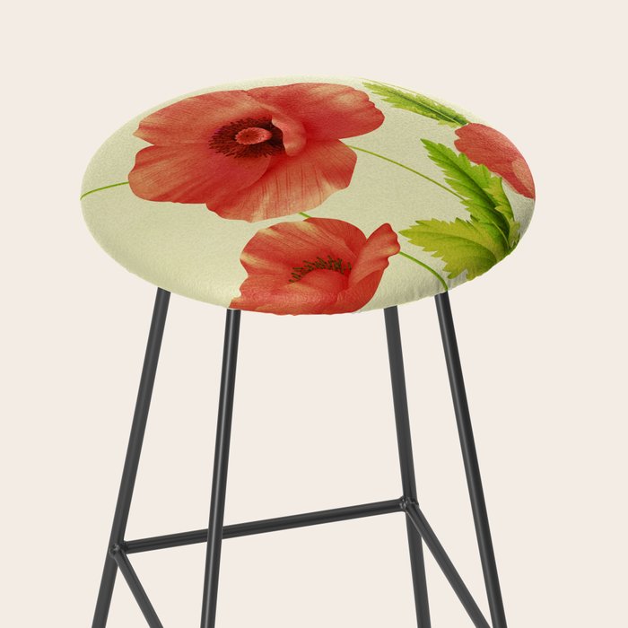 Red Poppies 3 Stool Gallery Image 2