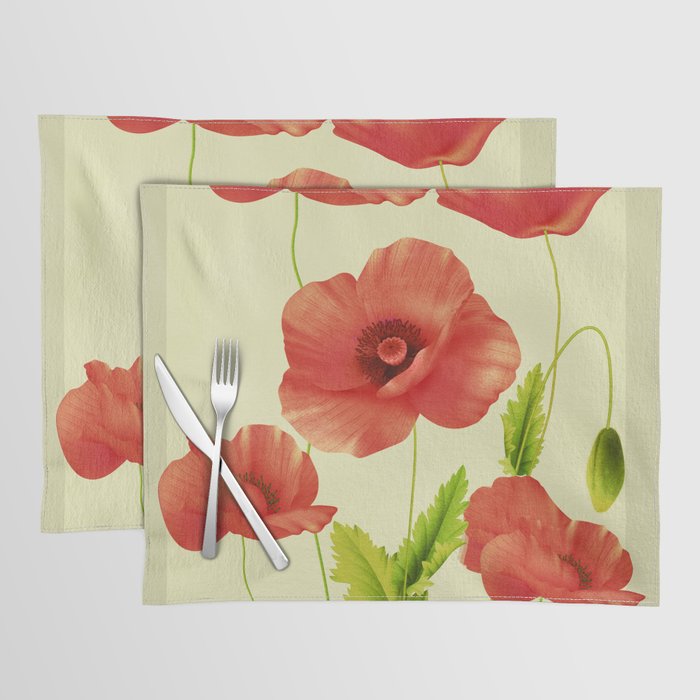 Red Poppies 3 Placemat Gallery Image 1
