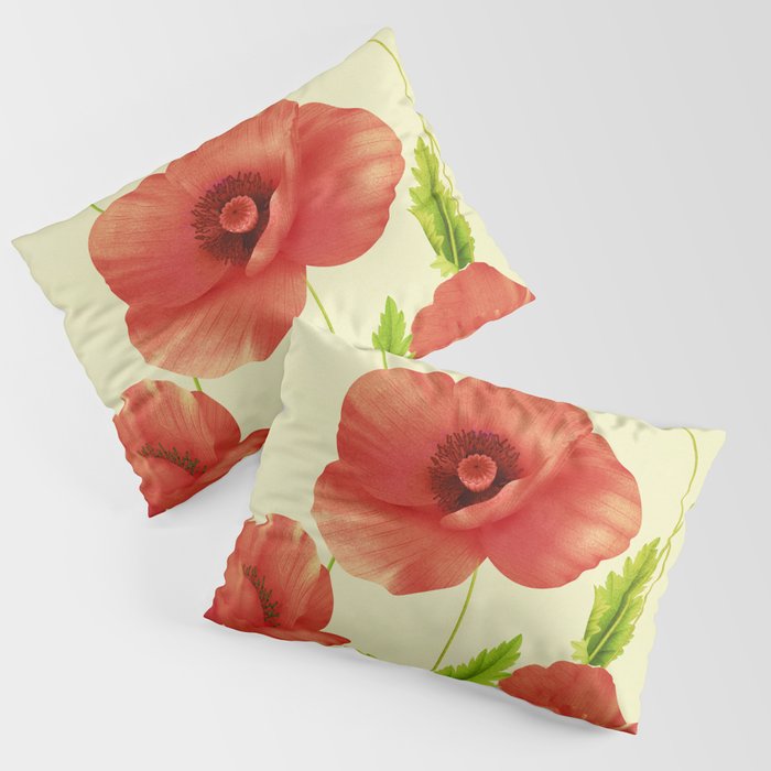 Red Poppies 3 Pillow Sham Gallery Image 3