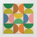 Mid Century Modern Shapes - Multi Color Wood Wall Art Gallery Image 1