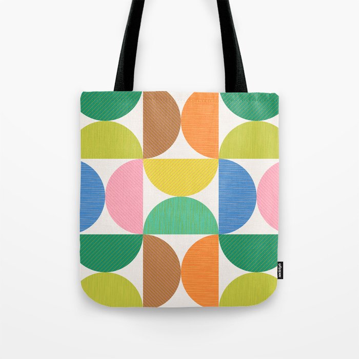 Mid Century Modern Shapes - Multi Color Tote Bag Gallery Image 1