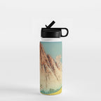 Greeting Kaneda - Mountain  Nature Landscape in Yellow, Orange and Blue Water Bottle Gallery Image 1