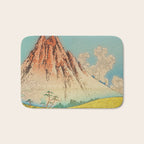 Greeting Kaneda - Mountain  Nature Landscape in Yellow, Orange and Blue Bath Mat Gallery Image 1