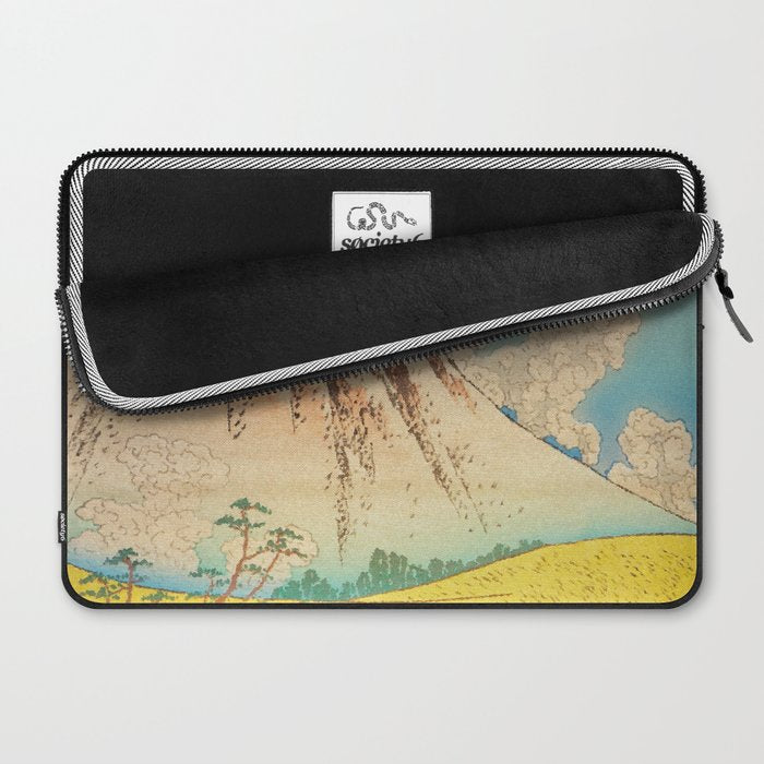 Greeting Kaneda - Mountain  Nature Landscape in Yellow, Orange and Blue Laptop Sleeve Gallery Image 2