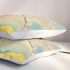 Greeting Kaneda - Mountain  Nature Landscape in Yellow, Orange and Blue Pillow Sham Gallery Image 3