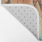 Greeting Kaneda - Mountain  Nature Landscape in Yellow, Orange and Blue Bath Mat Gallery Image 2
